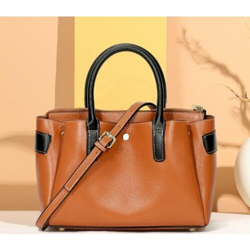 Fashion Handbags 2021 Women Designer Bag Panelled Genuine Leather Totes Luxury Shoulder Crossbody Bags For Girls Top-Handle Bags