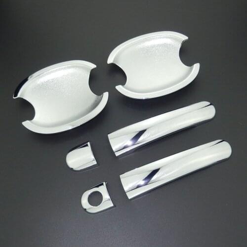 For Volkswagen VW Up 2011-2016 3 / 5 Door ABS Chrome Side Door Handle Cover & Door Bowl Cover Car Styling 2012 2013 2014 2015