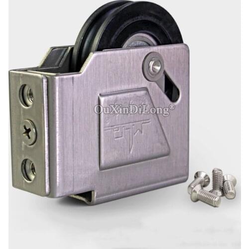 New 4PCS Stainless Steel 90 Type Aluminum Alloy Sliding Door and Window Rollers Bearing Nylon Wheel Push and Pull Window Wheels