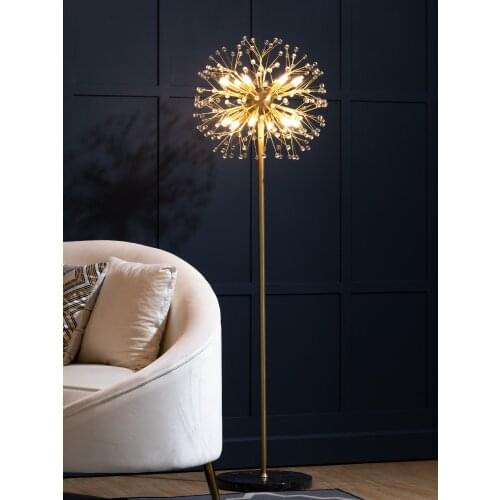 Dandelion floor lamp Nordic bedroom bedside lamp vertical living room marble lamp