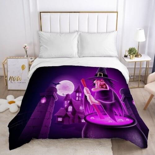 Cartoon Hallowmas Childrens Duvet cover Quilt/Blanket/Comfortable Case Bedding for kids baby boy girls 140x200 for Home purple