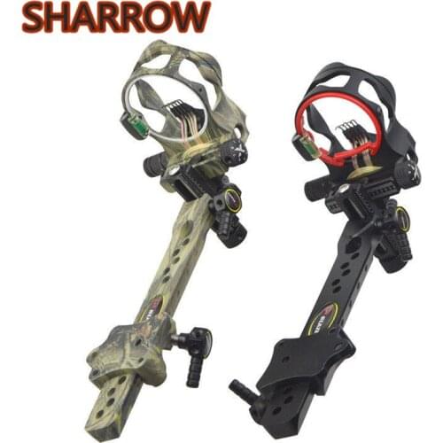 1 Pc 5 Pin .019" Long Pole Archery Compound Bow Sight Micro Adjustable Aluminum Alloy Sights For Hunting Shooting Accessories