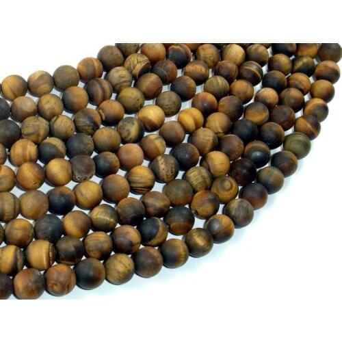Sell 1 Strands Dull Polished Tiger Eye Beads Matte Stone bead 6mm 8mm 10mm 12mm Matte Gem stone loose Beads,Frosted Beads
