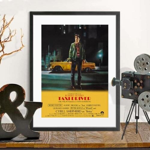 Retro Movie Poster Taxi Driver Us Movie Martin Scorseses Classic Drama Print Wall Art Canvas Painting Picture Home Room Decor