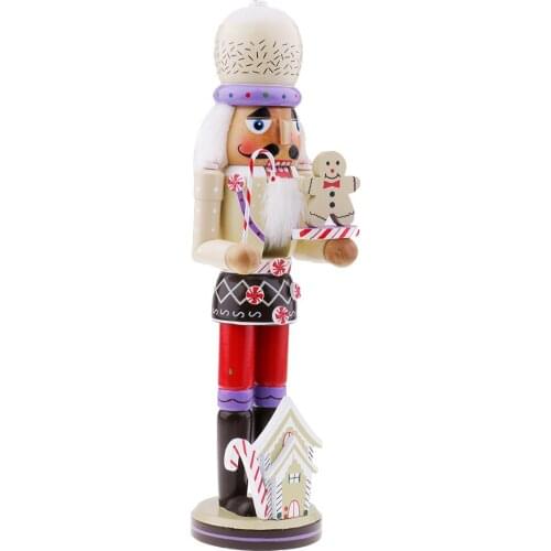 Christmas Nutcrackers Wooden Santa Claus Puppets Ornament Christmas Nutcracker Gift Table Ornament