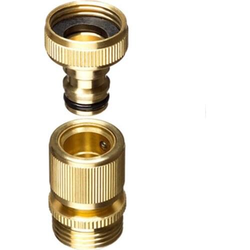 Garden Hose Quick Connect Brass Quick Connector Pipe Fitting 3/4 Inch Accessories Garden Watering Irrigation