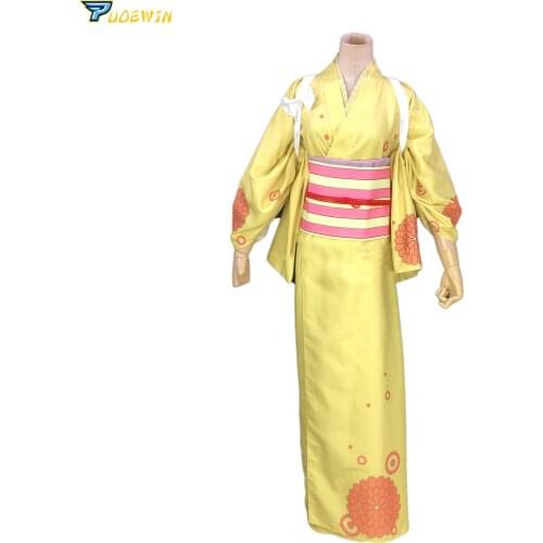 One Piece Wano Country O-Kiku Yukata Kimono Cosplay Costume