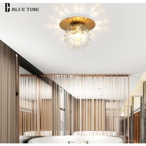 LED Modern Ceiling Light Home Indoor Lighting for Living Room Bedroom Aisle Lights Corridor Lights Home Ceiling Lamps E27 Glass