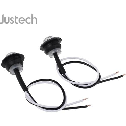 Justech 4Pcs 12V White 3 LED Side Marker Light Indicator Lights For Truck Trailer Caravan Lorry Brand Super Bright Light Lamp