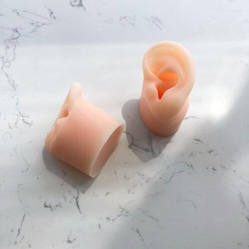 Ear cleaning practice teaching use long ear canal simulation silicone ear model deep ear cleaning learn tools