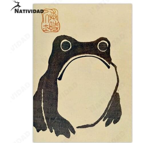 Vintage Frog Print Poster Wall Art Decor Animal Oil Painting Canvas Painting Living Room Bedroom Aesthetics Home Decoration