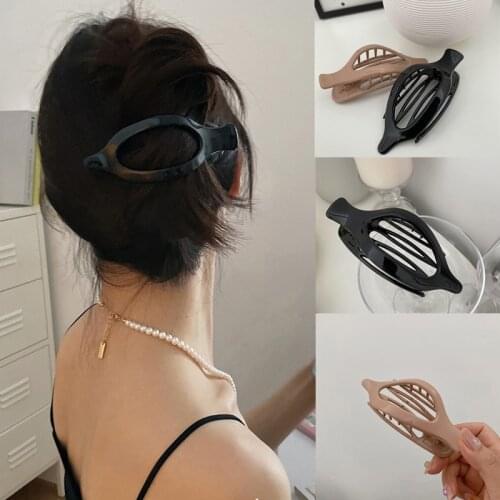 Ruoshui Woman Solid Acrylic Duckbill Clips Woman Trendy Hair Accessories Hairpins Ladies Barrettes Hairgrip Headwear Ornaments