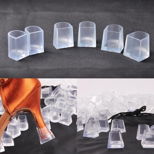 1 pair High Heel Covers Anti Slip Latin Stiletto Dancing Heel Cap Stoppers High Covers Care Shoe Silicone Kit Protectores B2T1