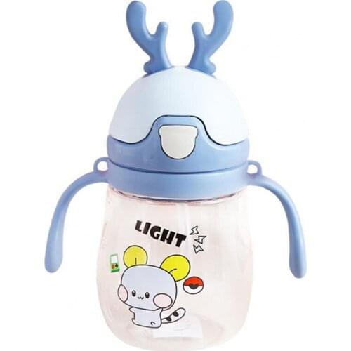 370ML Sippy Cup Double-handle Spill Proof Portable Baby Learner Cup for Newborns