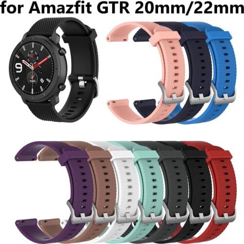 42/47mm Silicone textured strap replacement wantch band for Amazfit GTR women men watch wristband Colorful sports strap