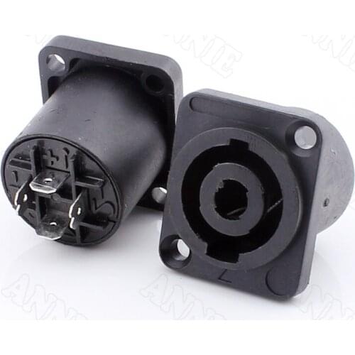 50pcs/lot 4 Pin Square type Speaker Socket Base Professional Audio Connector Accessory