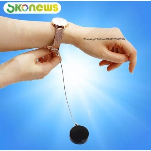 50pcs Merchandise Anti theft Security Tether Steel Cable Retractable Pull Reel Box with Lasso For Jewelry/Mobilephone Anti-lost