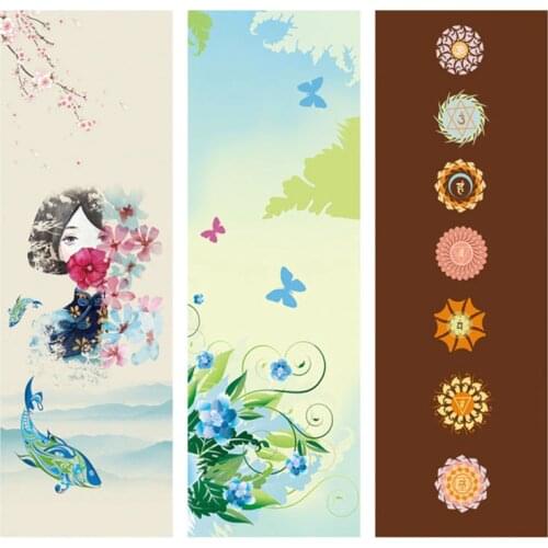 6 MM Lotus Pattern Portable Antiskid Printed Suede Pilates Yoga Mats Microfiber Professional Fitness Beach Blanket