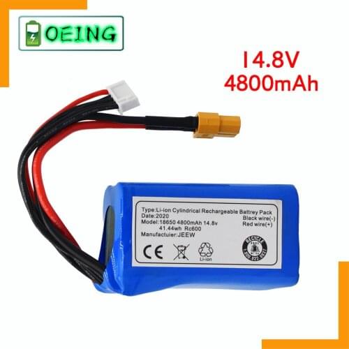 New High Power 14.8V 4S1P 4800mAh UAV Rechargeable Li-ion Battery Pack 18650 Customizable for Various Drone 5P XT60