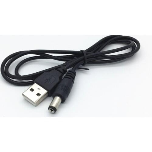 Free Shipping PC Laptop USB Male To 5V DC 5.5mm X 2.1mm Barrel Connector Power Cable Cord
