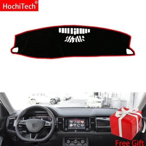For skoda KODIAQ GT 2017 2018 2019 Right and Left Hand Drive Car Dashboard Covers Mat Shade Cushion Pad Carpets Accessories