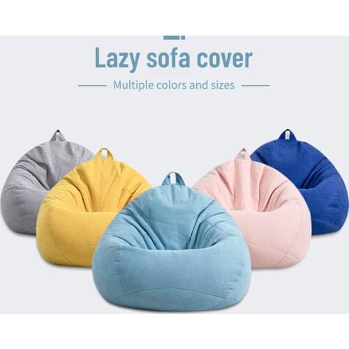 Lazy Bean Cover Sofa Cover Solid Puff Seat without Filler/Inner Bean Bag Pouf Puff Couch Tatami Living Room Furniture Cover