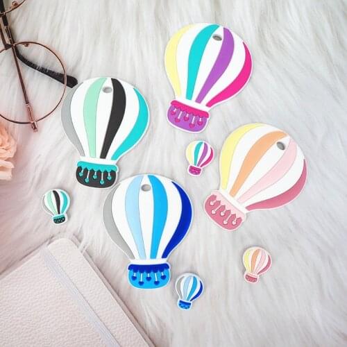 Chenkai 10PCS Silicone Ballon Teether Baby Cute Cartoon Chewable Pacifier For DIY Smoothing Teething Accessories BPA Free