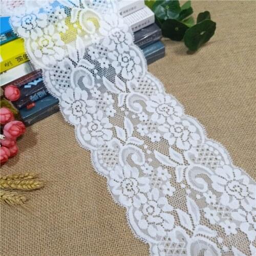 E2683 Width 14cm High Quality Skin Elastic Colorful Lace Ribbon Trims Lace Trim For DIY crafts material gift packing lace
