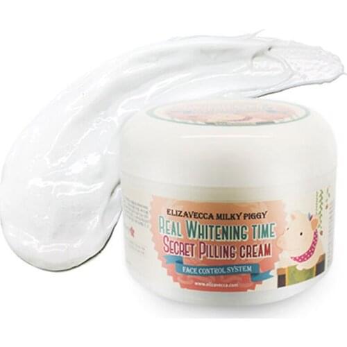Elizavecca Milky Piggy Real Whitening Time Secret Pilling Cream 100g Korea Whitening FaceCream Facial Brighten Moisturizing Care