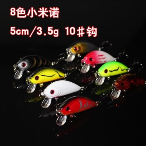 10pcs/lot Artifical Bait Lures 5cm/3.5g plastic Hard Mino bionic bait road and hard bait