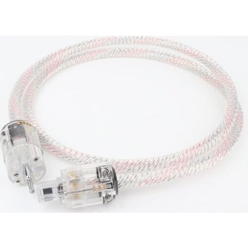 Valhalla Schuko Power Line HIFI US POWER CABLE 7N OFC Power Cord with EU Rhodium Plated Plug Amplifier CD, Decoder, Power Wire