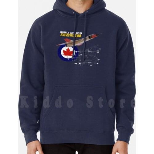 Canadian Avro - 105 Arrow hoodies long sleeve Royal Canadian Air Force Rcaf Avro Arrow Cold War Military Jet