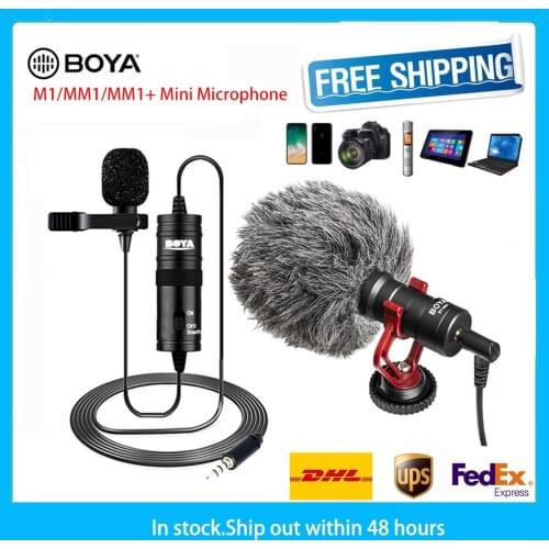 BOYA 3.5 Condenser Recording Microphone Gaming Vocal Vlog Youtube Live Studio Mic for DSLR Camera Smartphone PC Laptop Computer