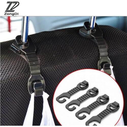 ZD 2pcs Car Back Seat Hanger Holder Hooks for Alfa Romeo Citroen C4 C5 Peugeot 307 206 308 207 407 3008 508 2008 406 301 2017