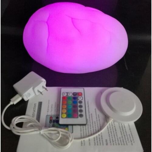 L29*W22*H14cm LED Mood Stone Shape illuminated Table Lamp Cobble Lights for Christmas Decoration Free shipping 1pc