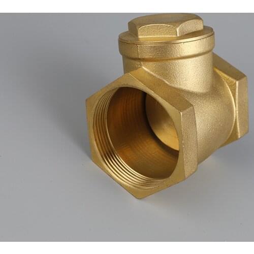 Female Thread Brass Non-return Swing Check Valve 232PSI Prevent Water Backflow DN32 DN40 DN50 Optional