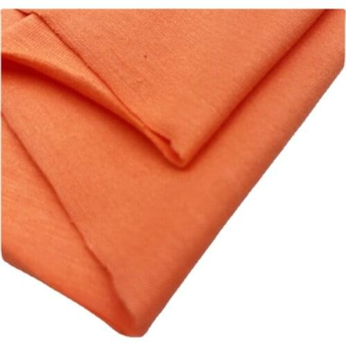 Width 68'' Solid Color Simple Soft Breathable Elastic Knitted Lycra Cotton Fabric By The Yard For T-Shirt Dress Material