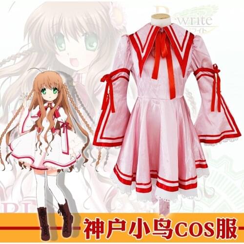 Rewrite Harvest Festa Cosplay Kotori Kanbe Shizuru Nakatsu Lucia Konohana Costumes School Uniform Pink Halloween Party Dress