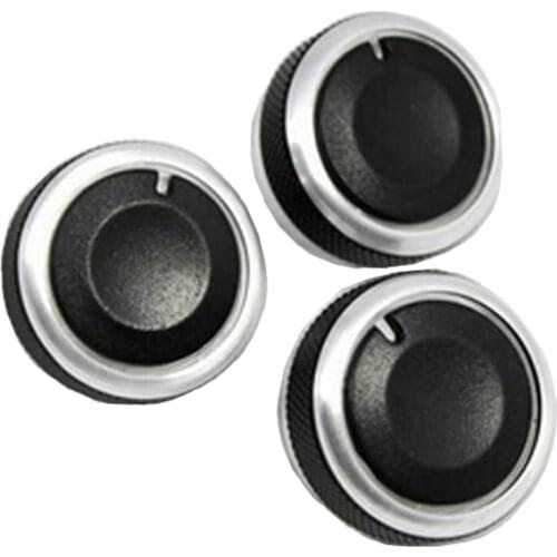 Car Air Conditioning Turning Switch Knob AC Switch Knob For Nissan Qashqai X-Trail Aluminum Alloy Black 3pcs Per Set