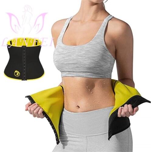 LANFEI Abdominal Belt Women Sauna Slimming Tummy Control Trimmer Corset Belly Strap Waist Trainer Cinchers Shapewear Fat Burner