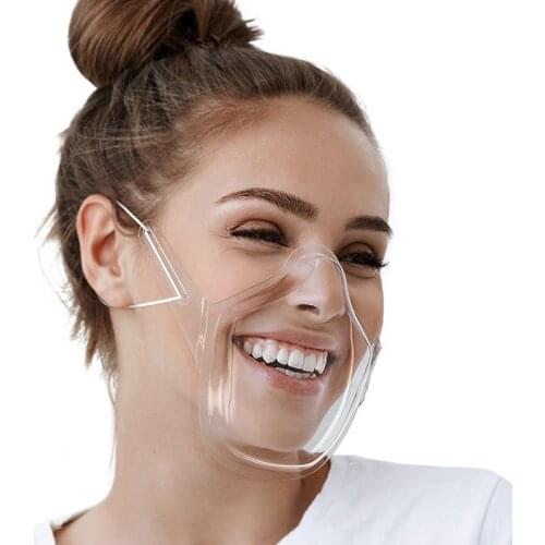 1pc HD Anti-Droplet Face Mouth Mask For Hotel Waiter Transparent Kitchen Gadgets Accessories Tools Cover Face Masks On Sales
