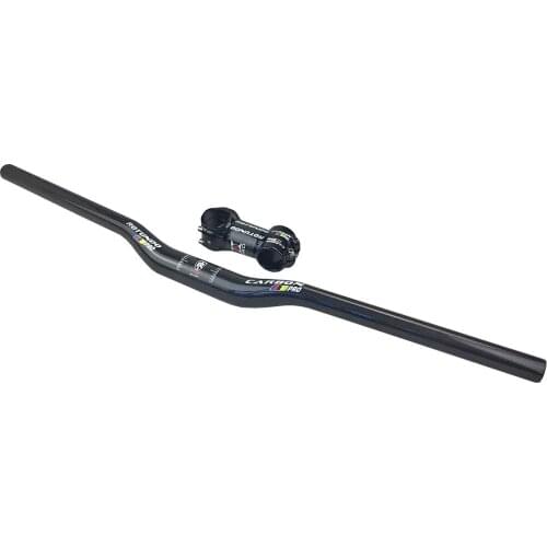 Bicycle handlebar Carbon fibre bars MTB Black Bike Stem 60-120mm Cycling Parts Handlebar Set Bicycle Accessories