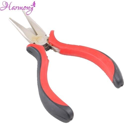 Freeshipping 5pcs Black & Red hair pliers u v i tip hair extension tools women salon beauty