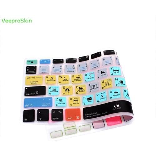 Russian Premiere Pro CC Shortcuts Keyboard Cover For MacBook Pro Retina Air 13" 15" Protective Film Silicone Keyboard Skin