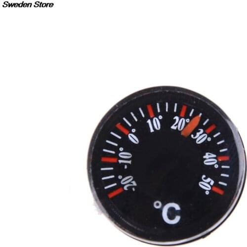 Mini Round Diameter 20mm Outdoor Waterproof Plastic Circular Car Thermometer pointer Degrees Celsius Thermometer 1Pc