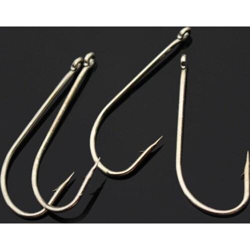 Tigofly 100 pcs/lot 4cm Length High Carbon Steel Long Shank Bait Hook Fly Tying Barbed Hooks Size 1/0