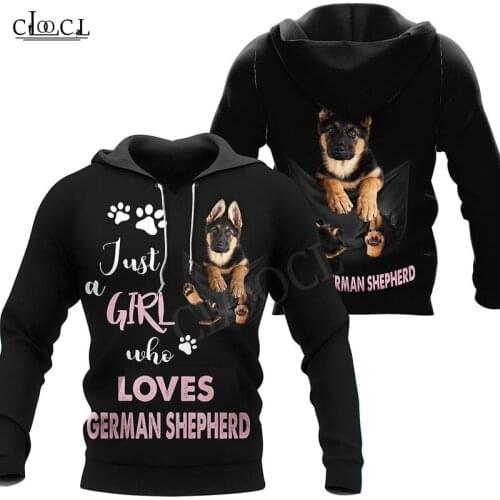 HX Cute German Shepherd 3D Print Fashion Hoodie Men Women Sweatshirt Zip Pullover Harajuku Casual Tracksuit Drop Shipping