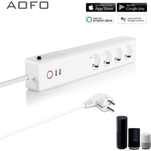 Smart Power Strip WiFi Surge Protector Multi-Sockets, APP Remote Control enchufe intelignte, Works With Amazon Alexa and Google