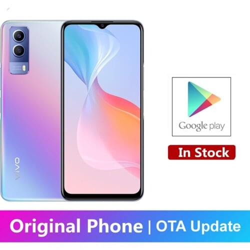 In Stock Vivo Y53S 5G Smart Phone 64.0MP 8GB RAM 256GB ROM Snapdragon 480 6.58" 90HZ 18W Charger Android 11.0 Face ID Dual Sim