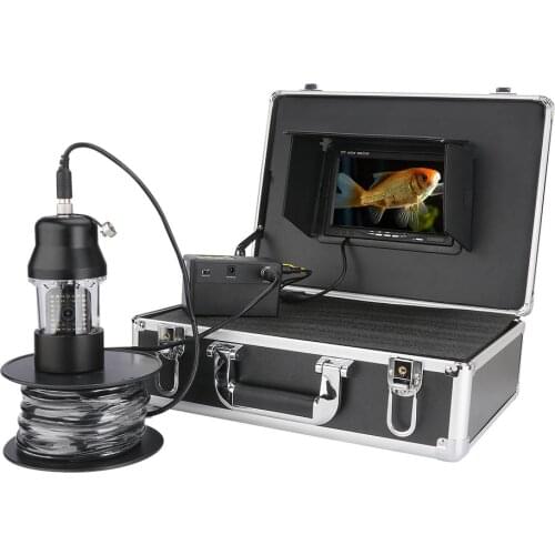 7 Inch 20m Underwater Fishing Video Camera Fish Finder IP68 Waterproof 38 LEDs 360 Degree Rotating Camera